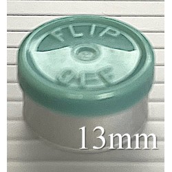 13mm Flip Off Vial Seals, Slate Blue Green, Pk 100