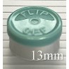 13mm Flip Off Vial Seals, Slate Blue Green, Pk 100