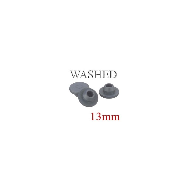 Ready to Sterilize Vial Stoppers, 13mm, Bag of 8000