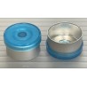 13mm Long Skirt Flip Cap Seal, Clear Blue, Bag of 1,000