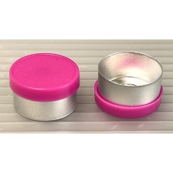 13mm Long Skirt Flip Cap Seal, Magenta Cap, Bag of 1,000