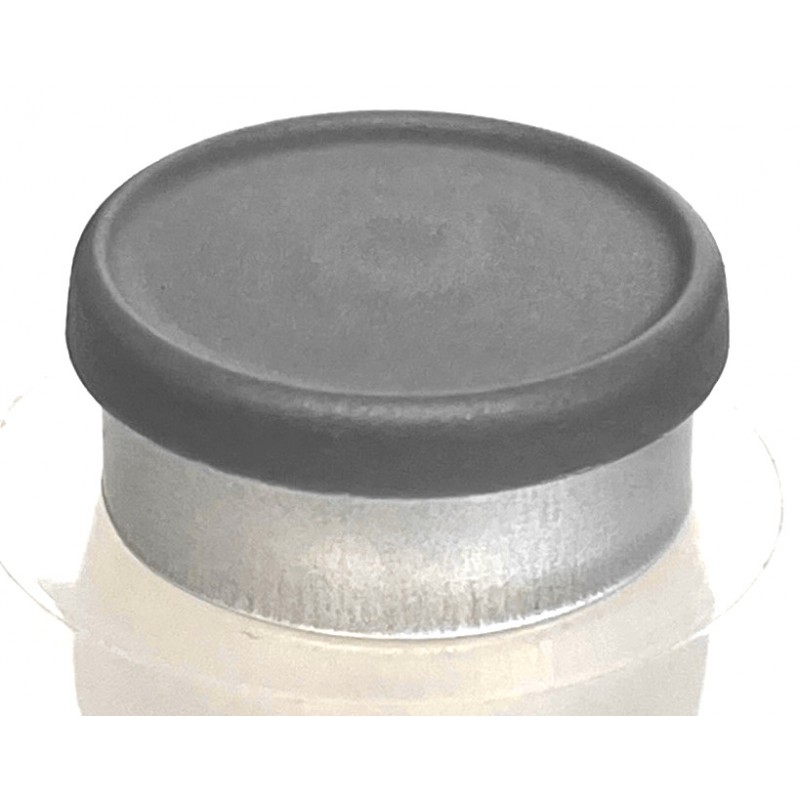 20mm West Matte Flip Cap Vial Seals, Dark Gray, Bag 1000