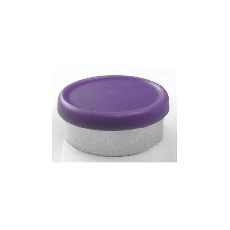20mm West Matte Flip Cap Vial Seals, Purple, Bag 1000