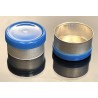 13mm West Pharma royal blue smooth gloss flip cap vial seals
