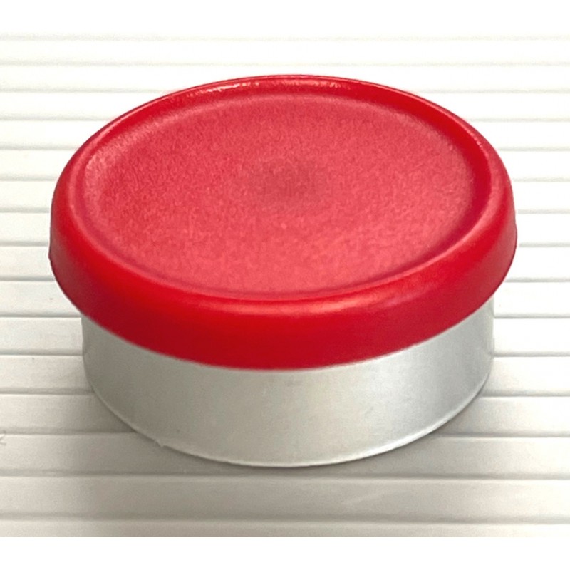 20mm West Matte Flip Cap Vial Seals, Red, Bag 1000