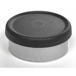 20mm West Matte Flip Cap Vial Seals, Black, Bag 1000