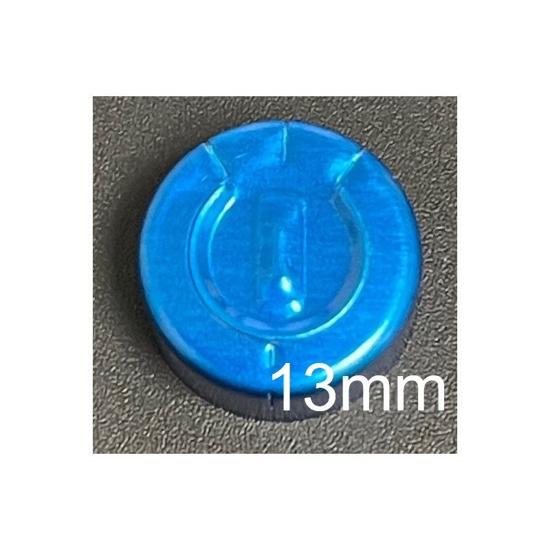 13mm Full Tear Off Vial Seals, Sapphire Blue, Bag 1000