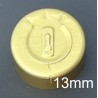 13mm Full Tear Off Vial Seals, Gold, Pk 100