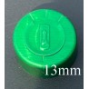 13mm Full Tear Off Vial Seals, Green, Pk 100