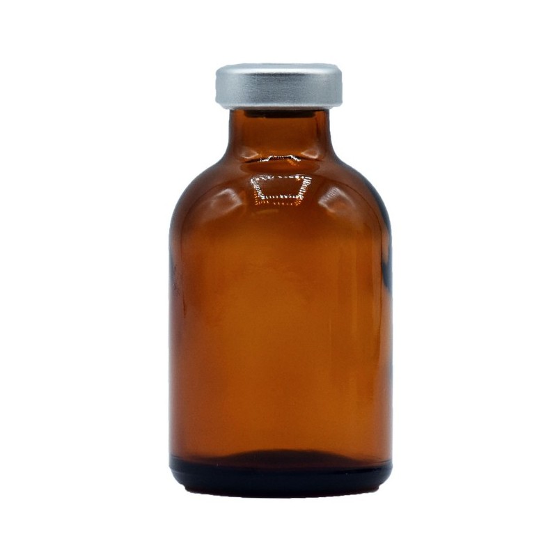 ALK 30mL Amber Sterile Serum Vials, Silver Seals, Pk of 25