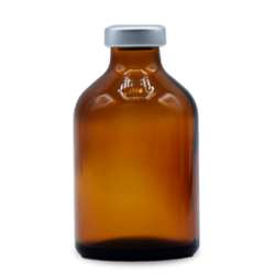 ALK 50mL Amber Sterile Vials, Silver Seals, Pk of 25