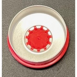 20mm Glossy Flip Cap Vial Seals, Red, Bag 1000