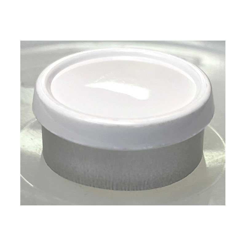 20mm Glossy Flip Cap Vial Seals, White, Bag 1000