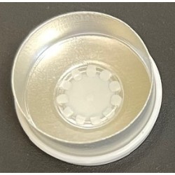 20mm Glossy Flip Cap Vial Seals, White, Bag 1000