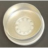20mm Glossy Flip Cap Vial Seals, White, Bag 1000