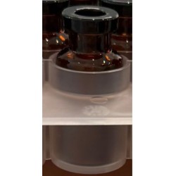 ISO 2R Amber Open Sterile Vials, Nested Tray in Tub, Tray of 100