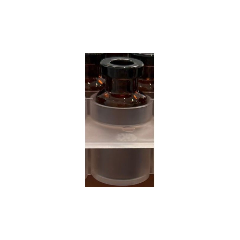 ISO 2R Amber Open Sterile Vials, Nested Tray in Tub, Tray of 100