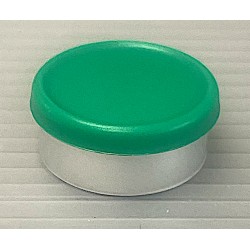 20mm West Matte Flip Cap Vial Seals, Green, Bag 1000