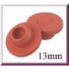 13mm Vial Stopper, Red Rubber, Bag of 1000