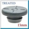 13mm Vial Stopper, Silicone Treated Round Bottom, Bag of 1000